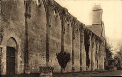 VINTAGE POSTCARD Abbey of Royaumont Asnieres on Oise Ruins of abbey the southernmost Wall