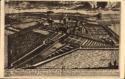 VINTAGE POSTCARD Abbey of Royaumont Asnieres on Oise Overall picture gravee by Abeline