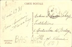 Naranjal de Estrasburgo de la POSTAL de la VENDIMIA en el lago