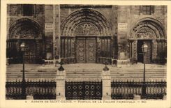 Abadía de la POSTAL de la VENDIMIA Saint de la puerta de Denis del ataque frontal principal
