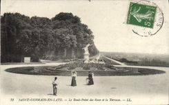 CPA Saint Germain En Laye Le Rond Point des Roses et la Terrasse