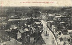VINTAGE POSTCARD Montdidier Panoramic View taken of I' Eglise St Pierre