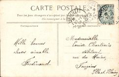 VINTAGE POSTCARD Park of Versailles Large Water of Neptune