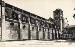 VINTAGE POSTCARD Vezelay Church of the madeleine southern unit