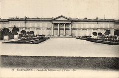 Ataque frontal de Compiegne de la POSTAL de la VENDIMIA del castillo en el parque