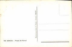 VINTAGE POSTCARD Genova Piazza De Ferrarl