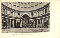 POSTAL Roma Interno LED de la VENDIMIA el panteón di Agrippa