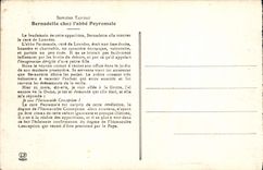 VINTAGE POSTCARD Heavy Bernadette at the Peyramale abbot