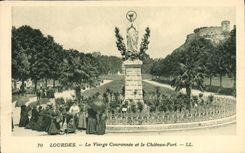 VINTAGE POSTCARD Heavy the Couronnee Virgin and the Castle