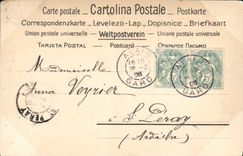 VINTAGE POSTCARD Fantasy Woman stopped Declaration Parrot