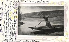 VINTAGE POSTCARD Fantasy the girl of the Adan frontier runner