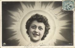 VINTAGE POSTCARD Fantasy Woman Sun