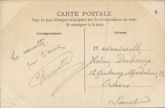 CPA Fantaisie Homme lettre C Fer a cheval