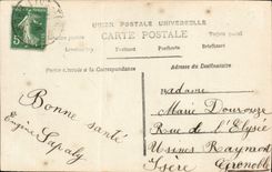 CPA Fantaisie Homme Fleurs