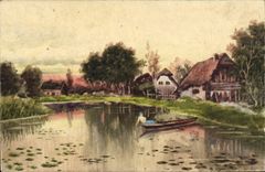 CPA Fantaisie Bord de l'eau 