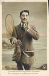 CPA Fantaisie Homme Peche Pecheur 