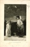VINTAGE POSTCARD Fantasy Children Christmas Angels