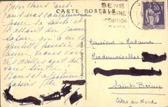 De la VENDIMIA de la POSTAL monasterio Sens de la iglesia de la natividad las fieles