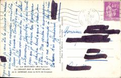 VINTAGE POSTCARD Houches Christ King of the Mont Blanc of G Serraz in the drill of Coupeau