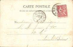 VINTAGE POSTCARD Jeunes Husband They is surroundings of Nantes Enfants Folklore