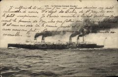 CPA Le Croiseur Cuirasse Gueydon Bateau