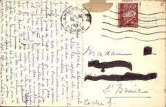 VINTAGE POSTCARD Amiens the Cathedral Rosette of the Transept