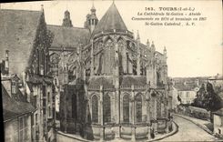 CPA Tours La Cathedrale St Gatien Abside 
