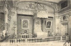 VINTAGE POSTCARD Versailles the Castle the Room has Coucher of Louis XIV