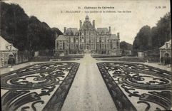 VINTAGE POSTCARD Balleroy Gardens and the Castle seen of Face