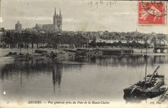 CPA Angers Vue Generale Prise Du Pont De La Haute Chaine Bateau