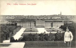 CPA Wien Schloss Schonbrunn Park Ansicht Franz Josef