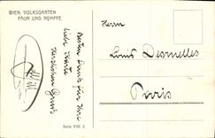 CPA Wien Volksgarten Faun Und Nympfe