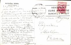 VINTAGE POSTCARD Plitvicka Jezera