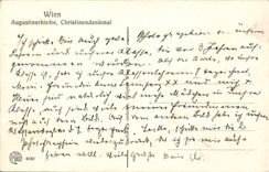 CPA Wien Augustinerkirche Christinendenkmal