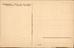 VINTAGE POSTCARD Wiesbaden Theater Von Den anlagen