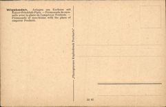 VINTAGE POSTCARD Wiesbaden Anlagen Am Kurhaus MIT Kaiser Friedrich Platz