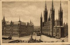 CPA Wiesbaden Rathaus And Marktkirche