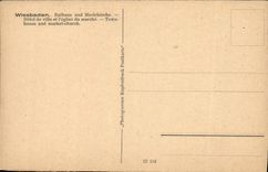 VINTAGE POSTCARD Wiesbaden Rathaus And Marktkirche