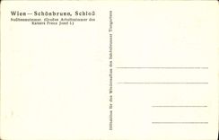 CPA Wien Schonbrunn Schloss Nussbaumzimmer 