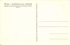 CPA Wien Schonbrunn Schloss Schreib und Arbeitszimmer des Kaisers Franz Josef I