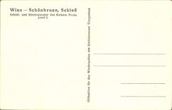 CPA Wien Schonbrunn Schloss Schlaff und Sterbezimmer des Kaisers Franz Josef I