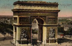 CPA Paris L'Arc De Triomphe qui abrite la tombe du soldat inconnu Militaria