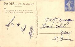 CPA Paris Vue Generale De La Place De La Concorde