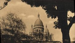 VINTAGE POSTCARD Paris Montmartre the Sacring Heart