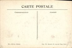 VINTAGE POSTCARD Meharicourt a street Militaria