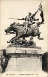 VINTAGE POSTCARD Chinon the Statue Jeanne d' Arc Horse