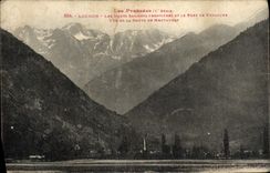 VINTAGE POSTCARD Luchon High the Summits Border And the Port of Venasque Seen of the Road of Montauban