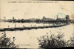 CPA Angers Manceuvre de Genie Lancement d'un Pont sur la Loire Militaria