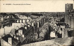 CPA Angers Vue generale Prise du Chateau