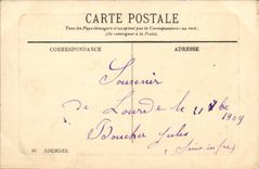 VINTAGE POSTCARD Heavy the statue of Saint Michel and the basilica